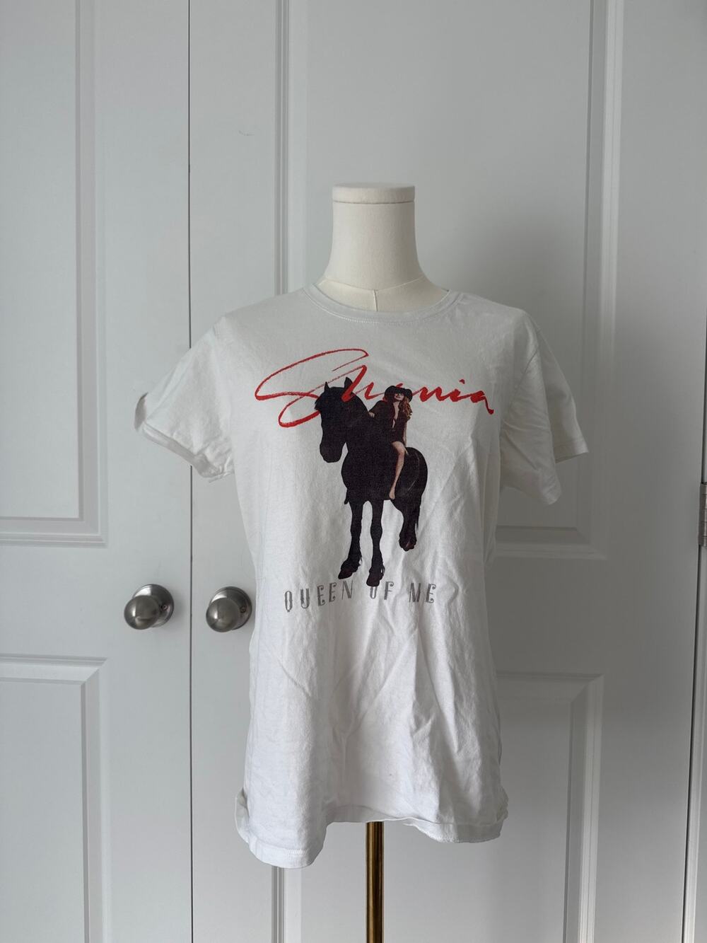 Shania Twain Queen of Me Tour T Shirt 2023 Black Horse Country Cowgirl Western